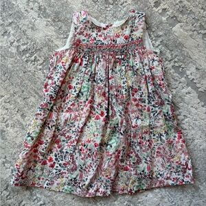 Bonpoint Floral Print Dress w/ smocking